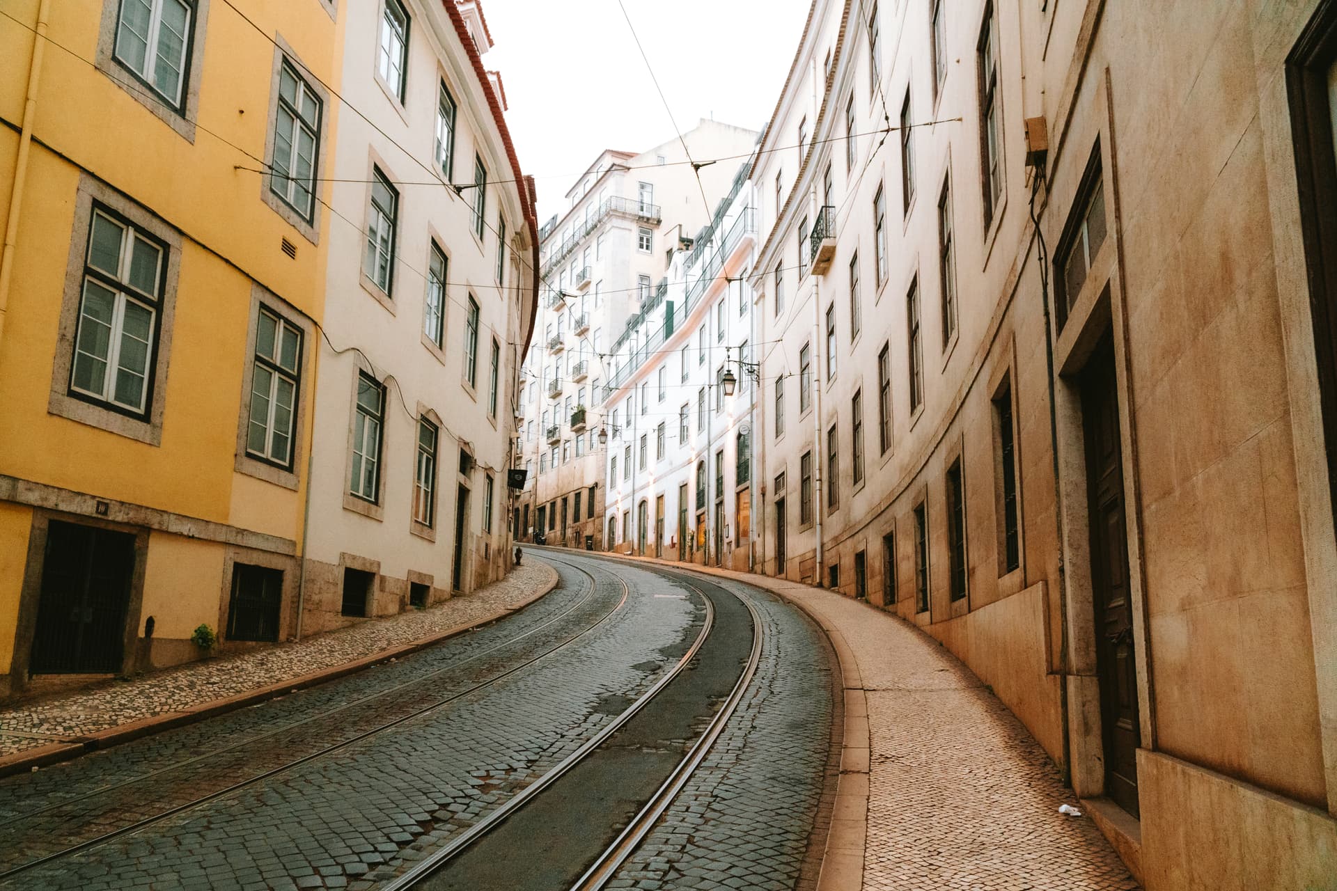 The steep streets of Lisbon